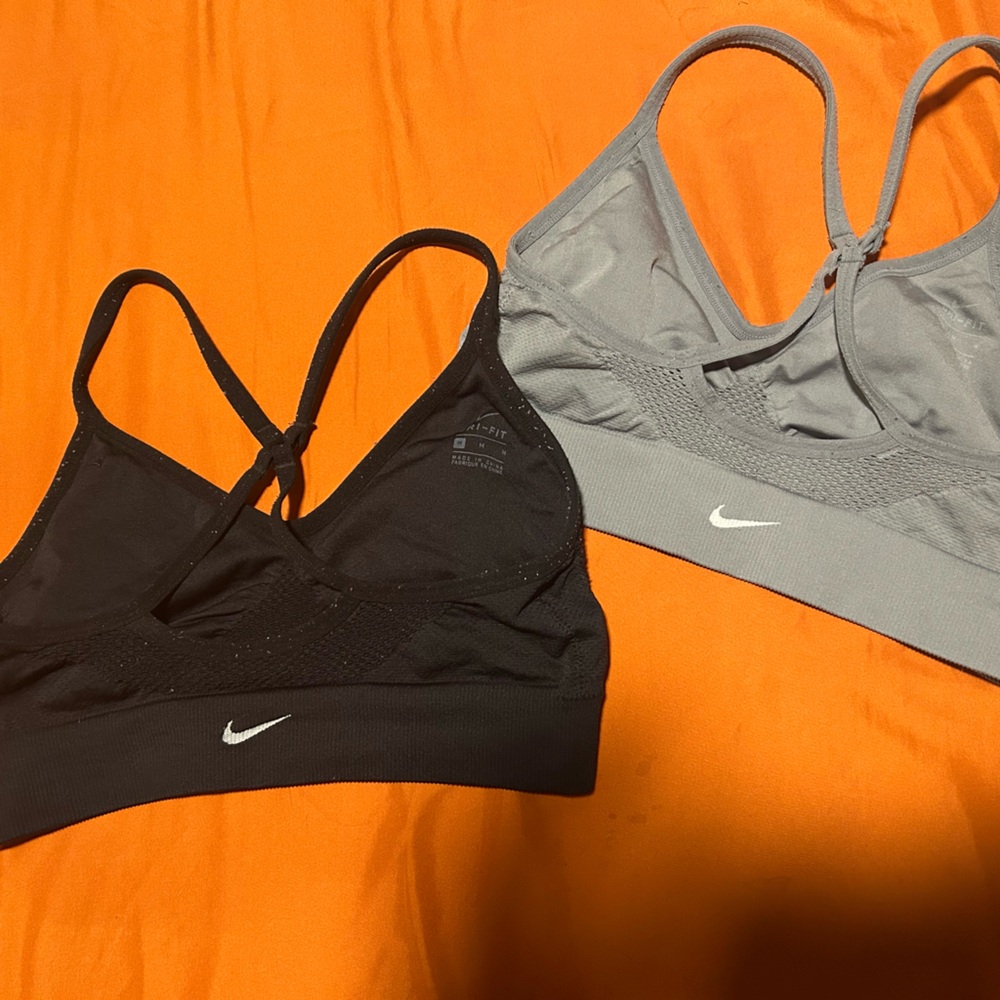 Nike Black and Gray medium Bras